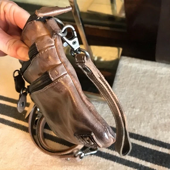 NWT Bed Stu Leather Viana Crossbody Belt Bag Wristlet Tonic Breeze MSRP $180 - Picture 8 of 14